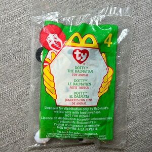Dotty the Dalmatian McDonald’s TY Beanie Baby New in Original packaging #4 plush